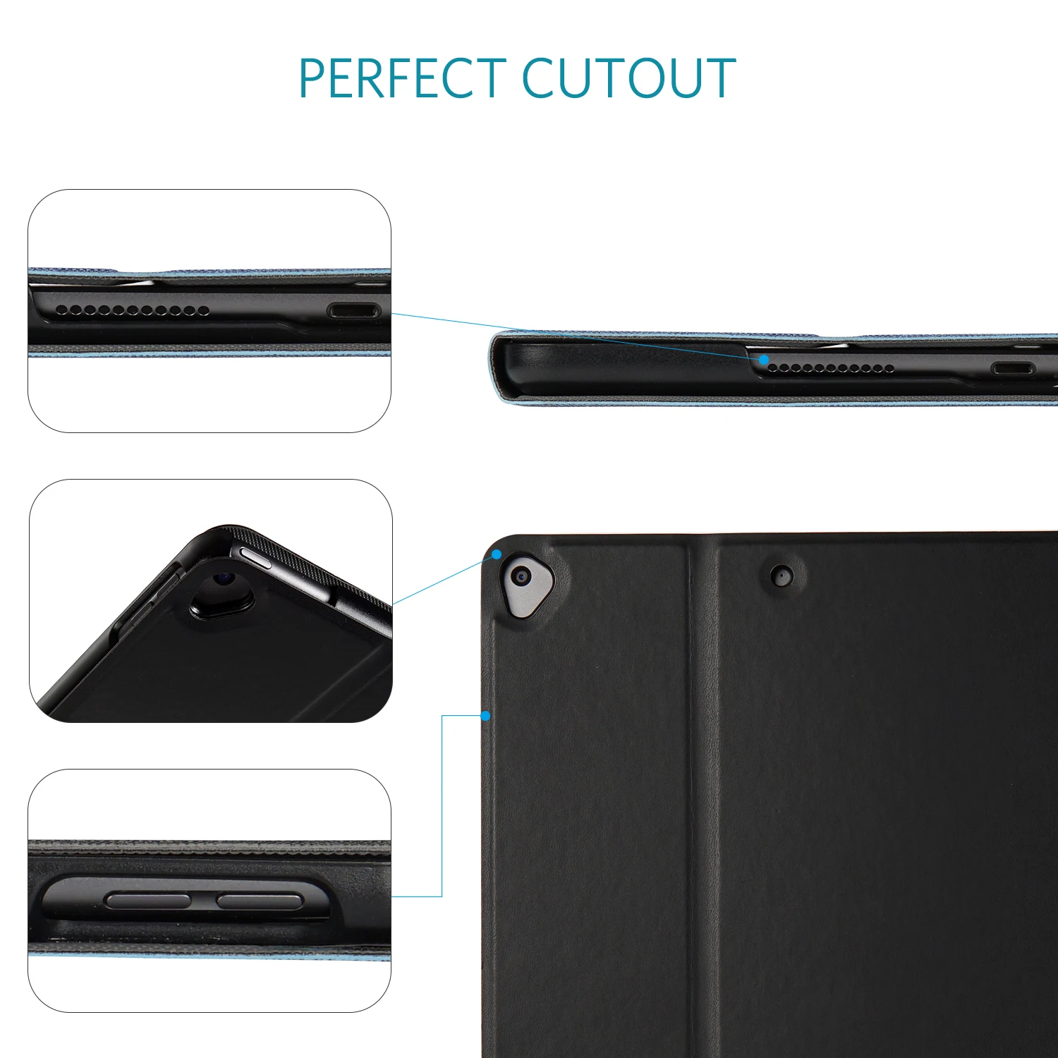 
for iPad 8th Generation 2020 7th Generation 10.2 Inch 2019 Case Translucent Frosted PC Back Case Auto Sleep Wake Magnet Cover 