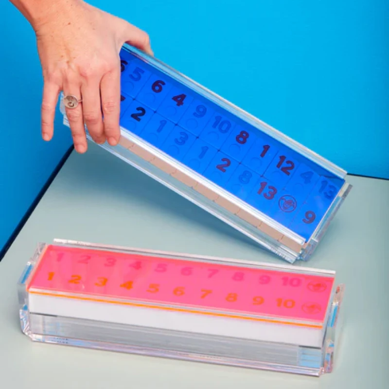 Israel Judaica Lucite Acrylic Rummy Set