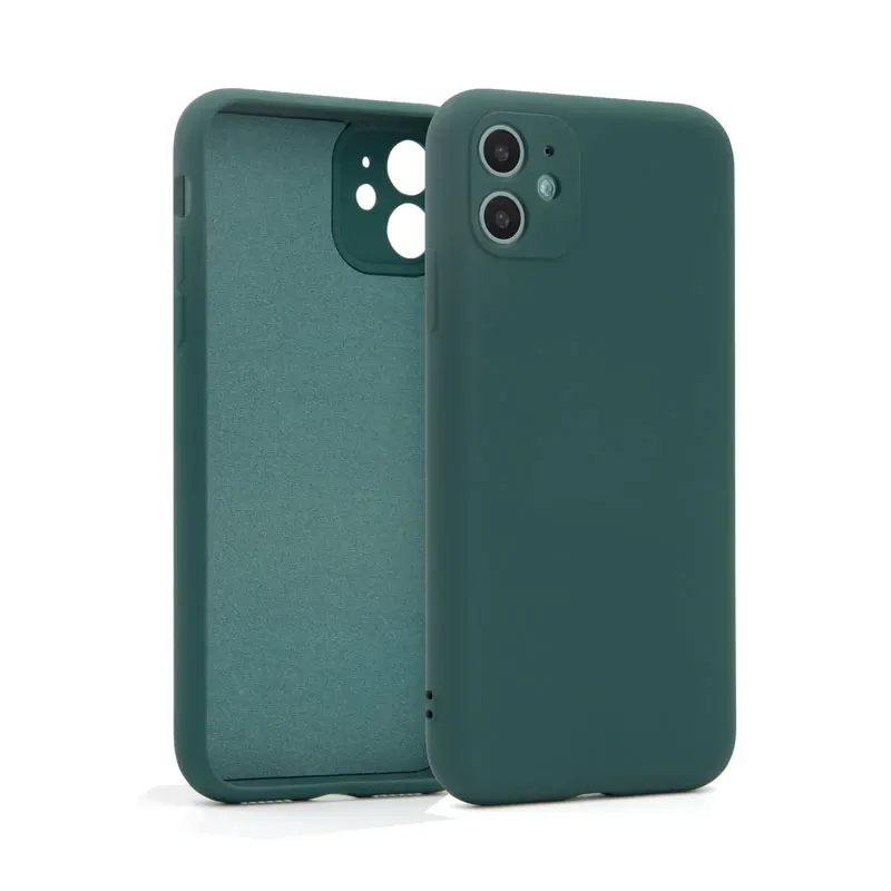 Чехол из жидкого силикона и микрофибры для iPhone