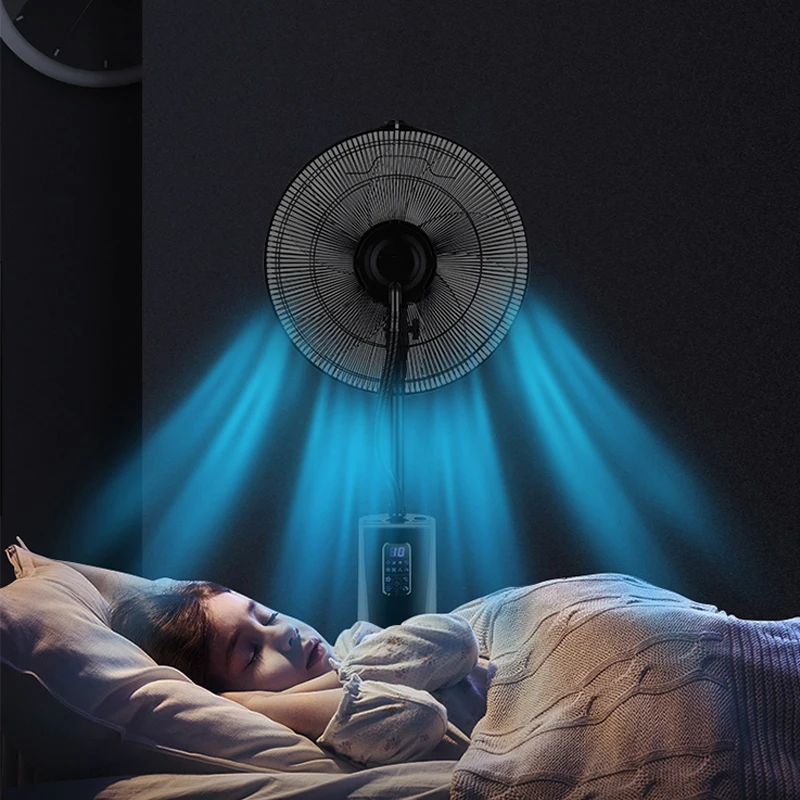 Air Conditioning Humidifier Mist Water Spray Cooling Stand Fan With Remote Controller