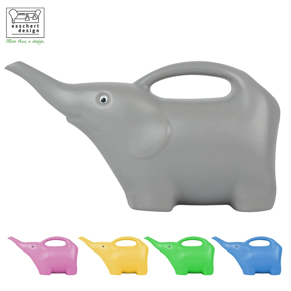 Симпатичная пластиковая мини-банка для полива сада в форме слона 0,9 л