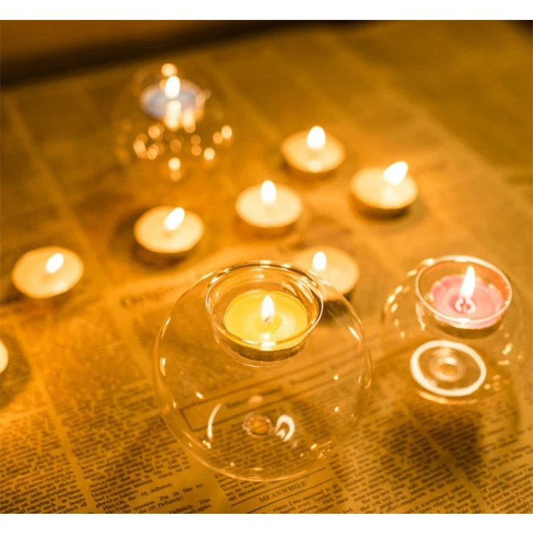 Wholesale Decoration Clear Hurricane Glass Candle Holder Candle Jar