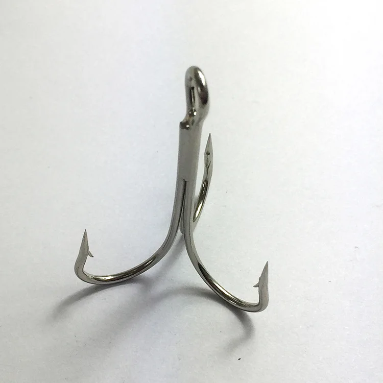 NT50127  Factory Wholesale  Lure  Black High Carbon Steel Treble Barb Fish Hooks