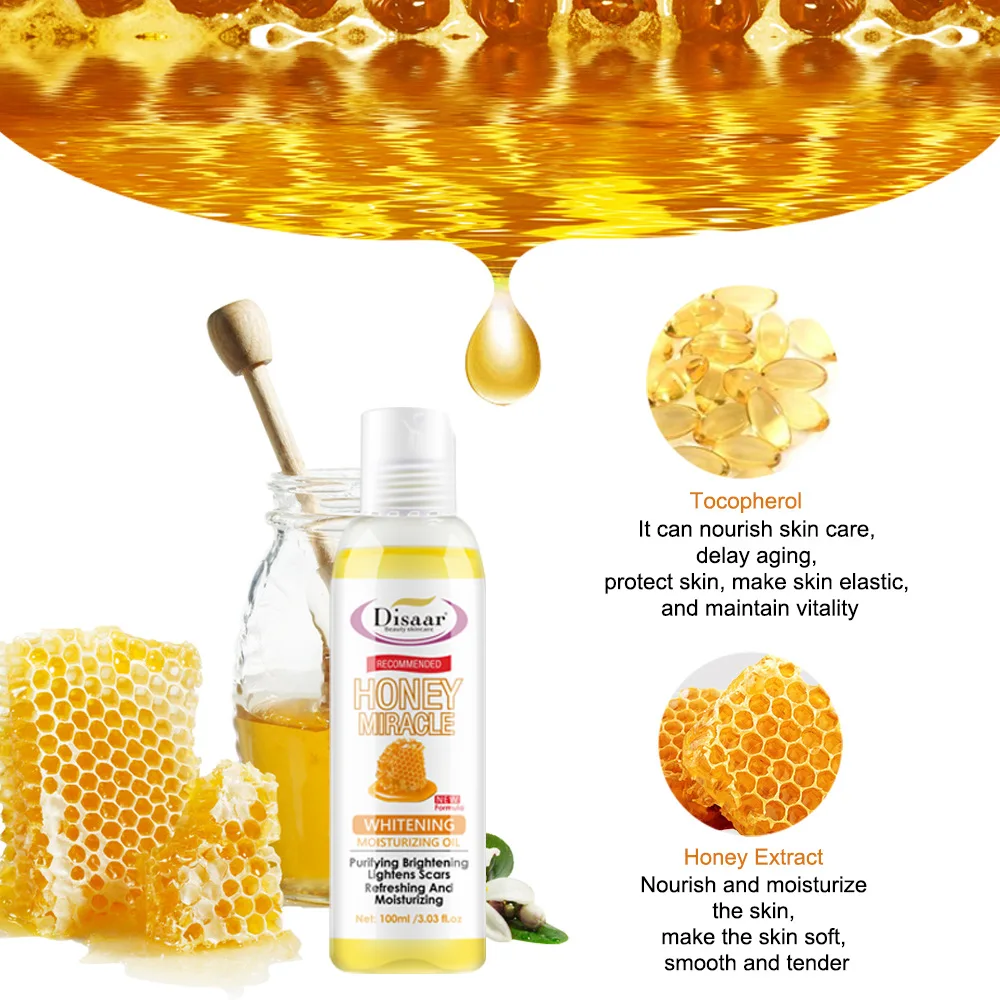OEM/ODM private label honey miracle whitening moisturizing 100 natural relaxing massage oil for spa