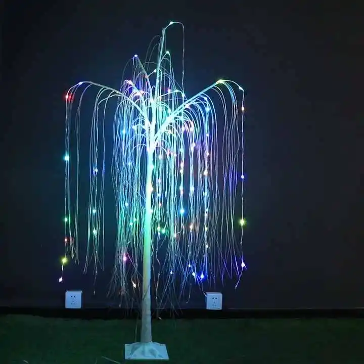 Custom App Control Foldable String Net Fairy Light Christmas Tree Decoration Led Strip 3d Smart Motif Dmx Willow Tree Light