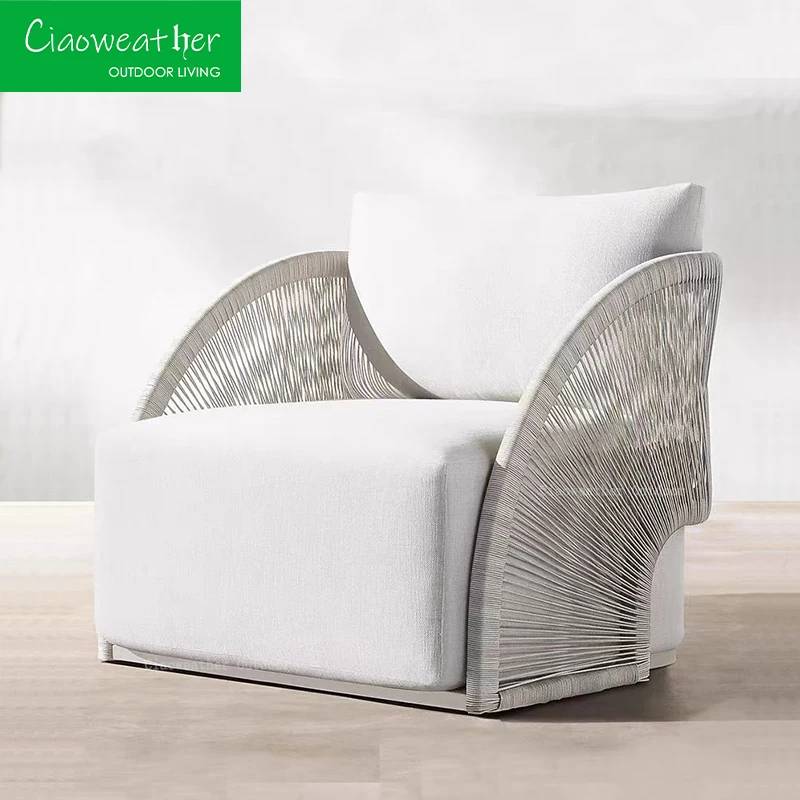 Rattan sofa outdoor garden patio furniture set modern sofa Teak Outdoor Sofa Set