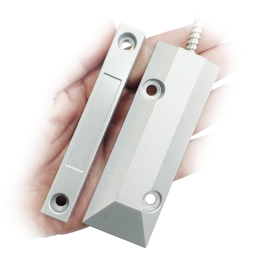 Overhead Metal Magnetic Contact Reed Switch Wired NC mode Magnetic Door Contact