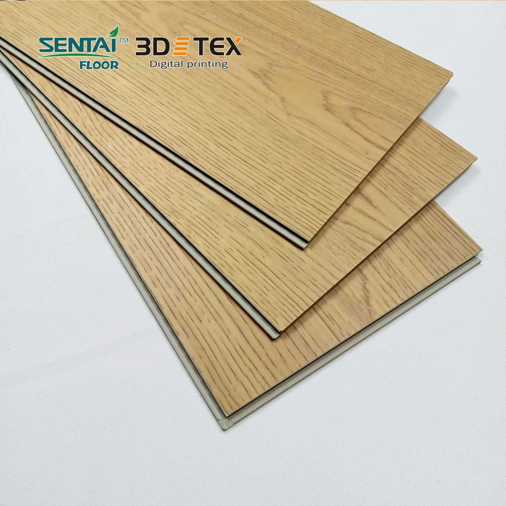 sentai 3D TEX digital printing spc flooring with SPC core vinyl flooring for living room, bed room
