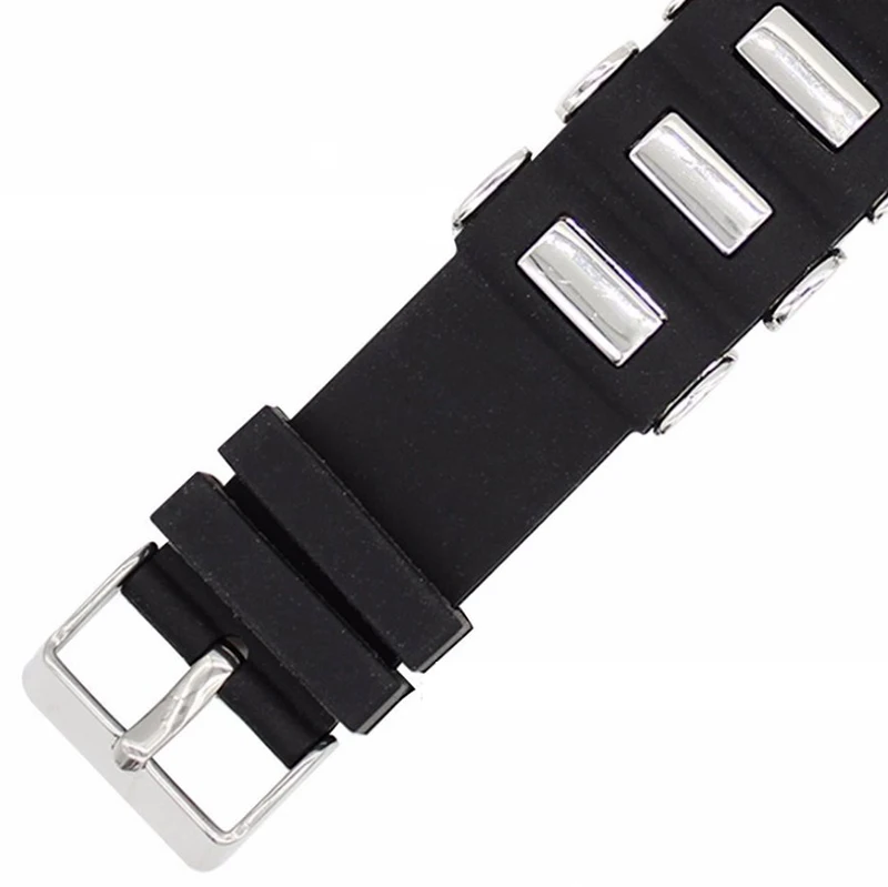 hot sell silicon watch band 20 22 24 26mm luxury classic with metal particles