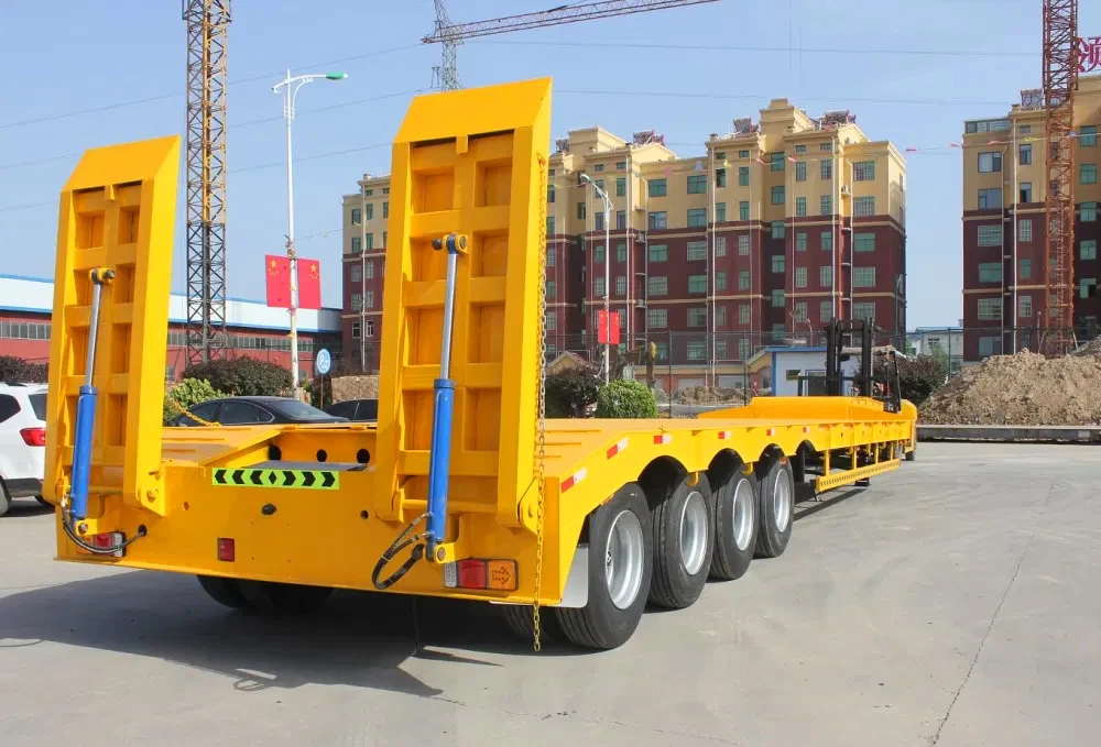Wholesale low bed trailer truck low floor semi truck trailer