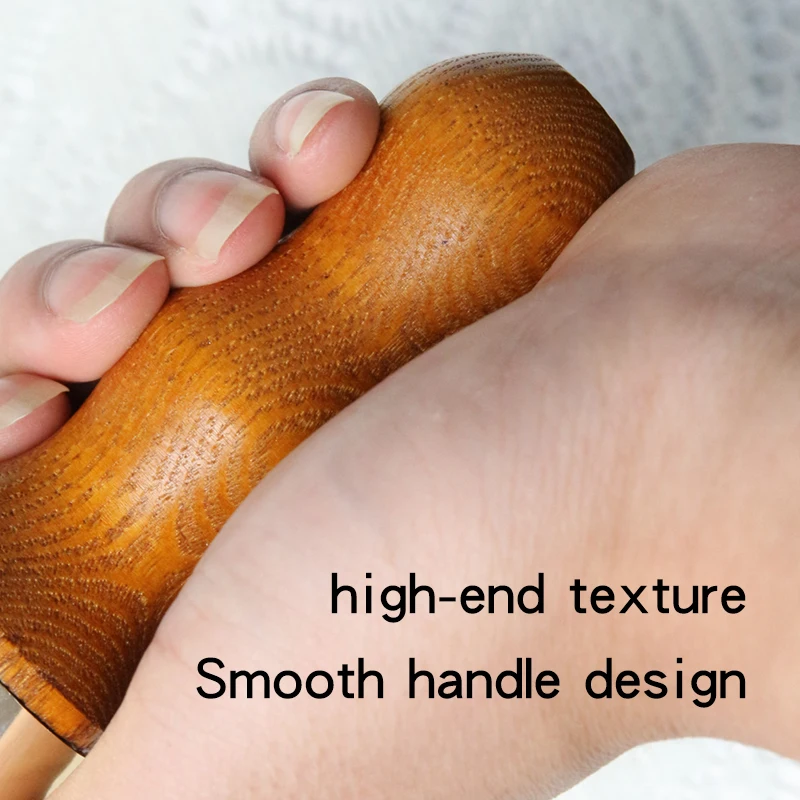 Neck Duster Brush Facial Cleaning cosmetic Hairbrush salon Soft Bristles Long Wooden Handle Hair clean Tools