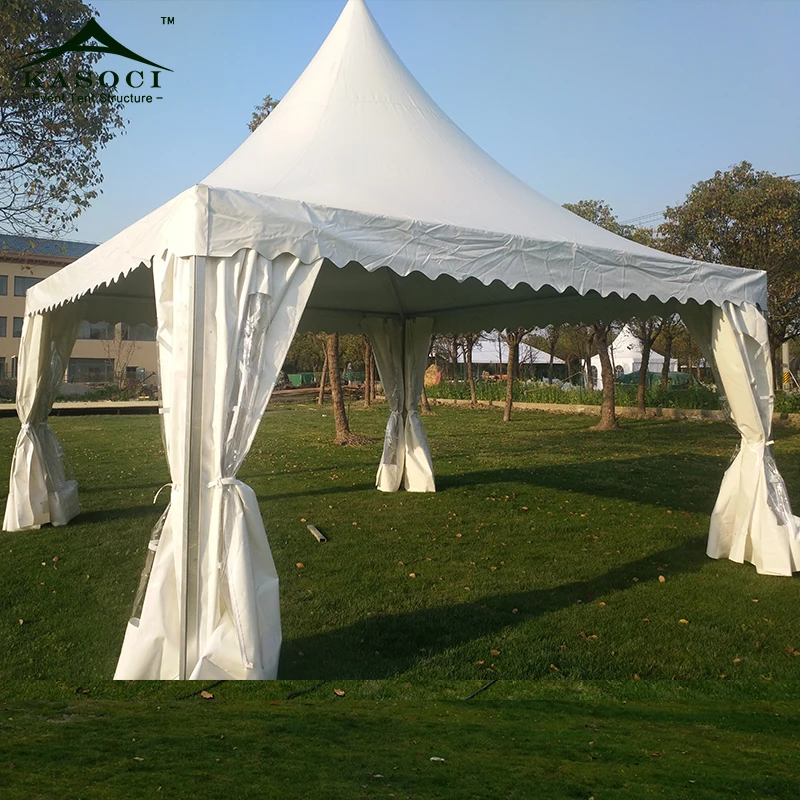 6x6m Pagoda Tent Outdoor White Wedding Gazebo Tent for Sale Tienda De Campana