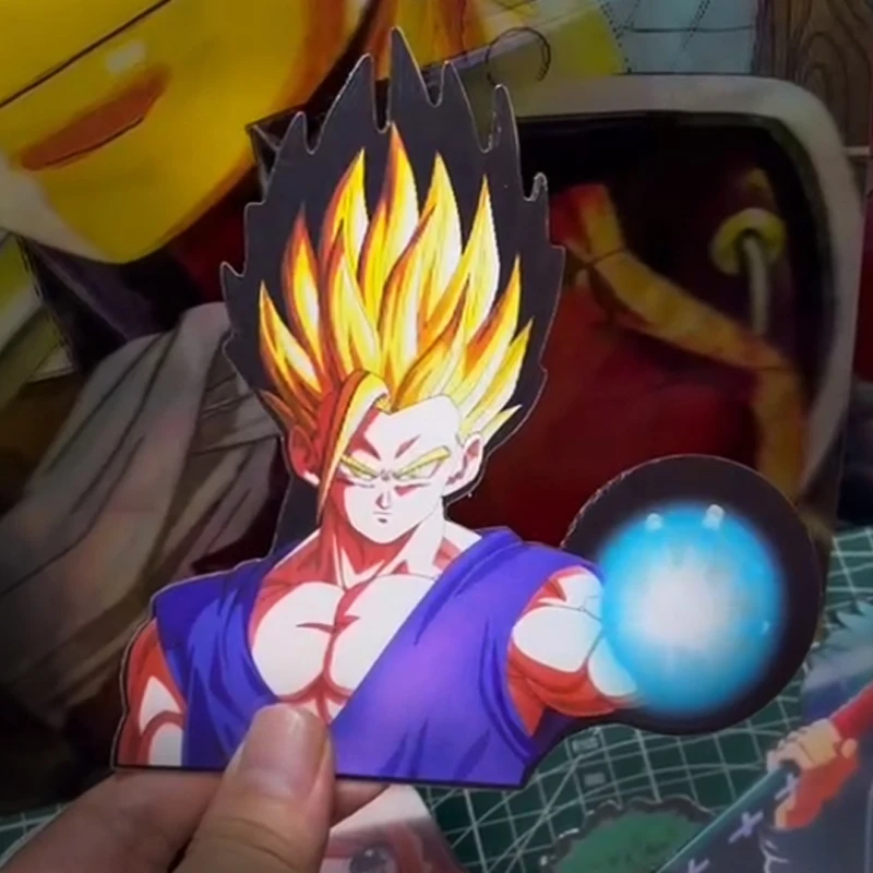 Dragn with Ball Anime Son Gohan 3D Character Motion Sticker Magic Stickers Car 3d Sticker Notebook Waterproof Decal Kid Toy Gift