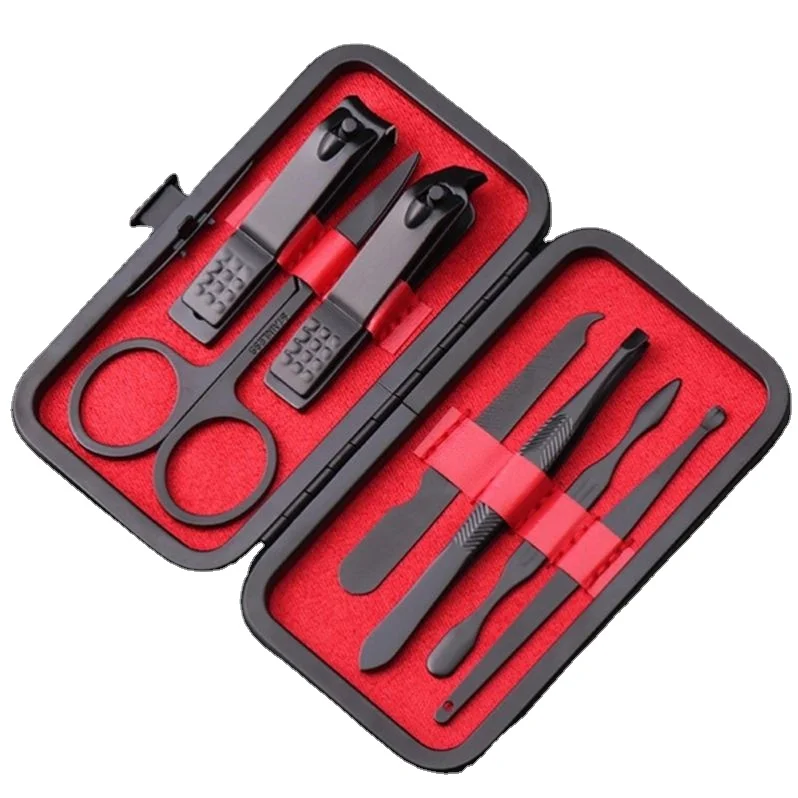 7 pcs / set stainless steel manicure nail  portable travel pedicure care kit nail  cutter tool sets