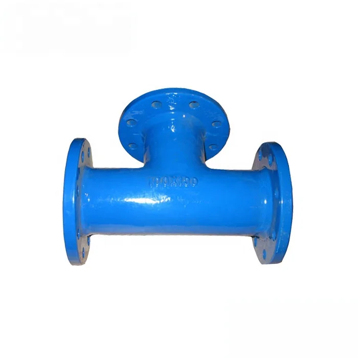 ISO 2531 PN16 cement lined FBE coated cast ductile iron pipe fittings-all flanged tee