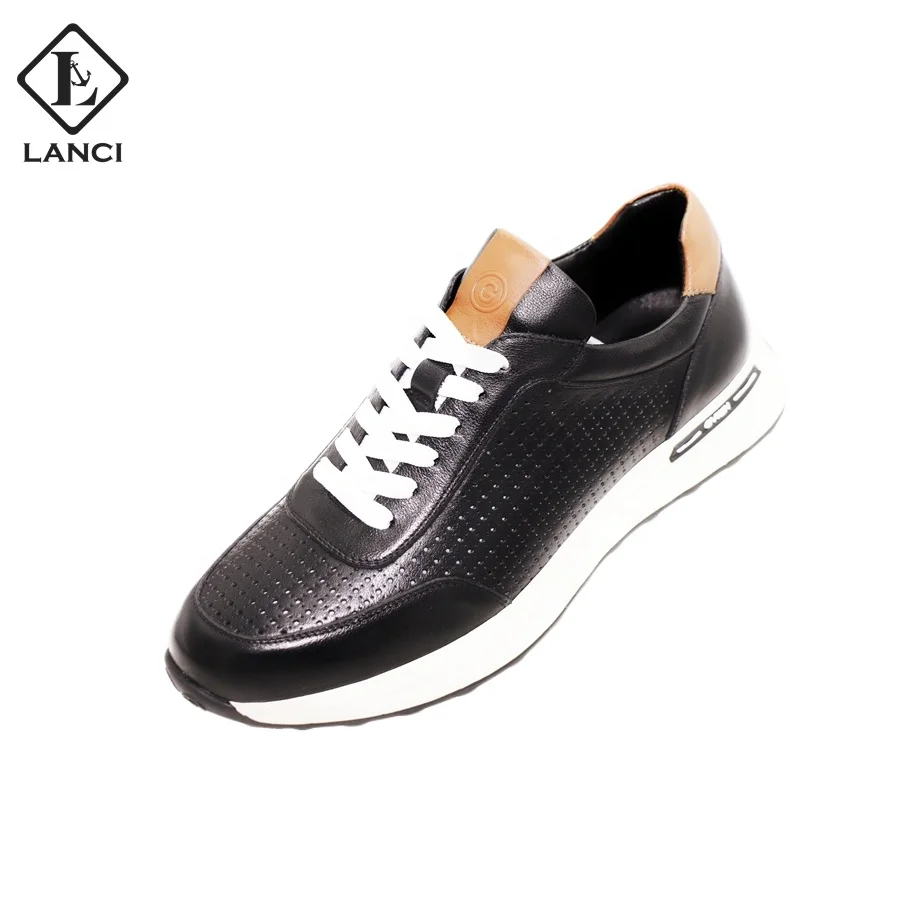 LANCI NEW ARRIVALS Genuine Leather new styles custom Skateboarding tennis running casual sport shoes men