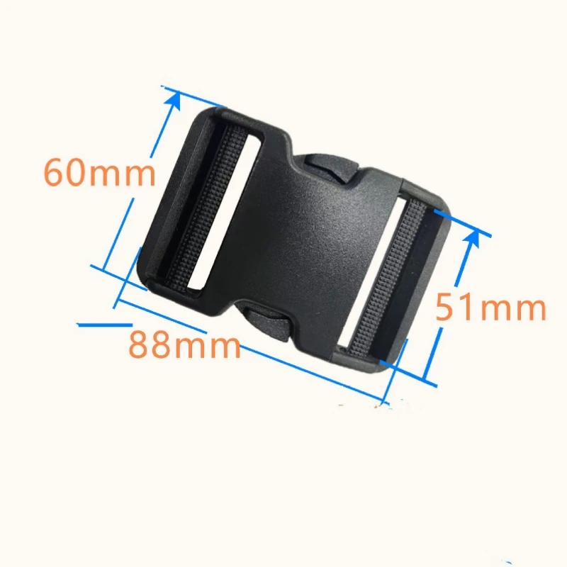 2 inch Adjustable with gears on both sides tri-glide Luggage Strap Belt Clip Whistle Plastic Side quick Release Buckle Clips