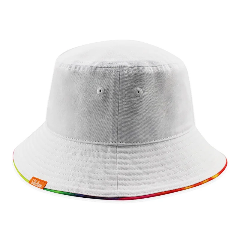 FL-BK023 Custom Printed Plain Logo Twill 100% Cotton Cartoon Pattern Foldaway Bucket Hat Headgear For Summer Beach