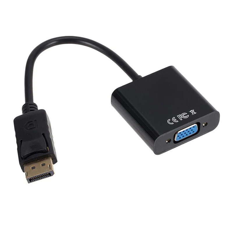 
DP to VGA Converter DisplayPort DP TO VGA Cable Male to Female DP TO VGA Adapter for PC Computer Laptop HDTV Monitor Projector 