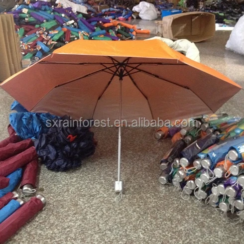 3 folding pocket umbrella promotion cheap umbrella give away popular for Brazil