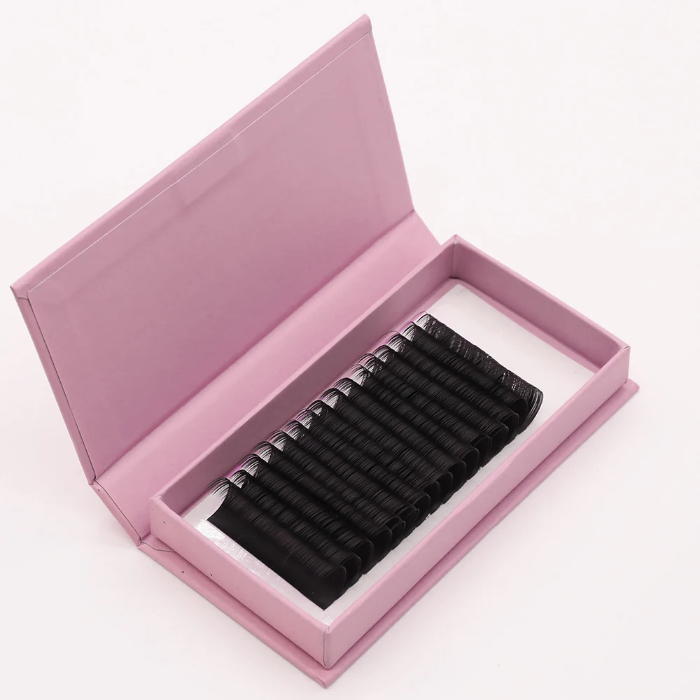 Korean PBT 8-14mm Fast Easy Fan Rapid Blooming Eyelash Extension  0.03 0.05 0.07 0.10 Mega Volume Easy Fanning Eyelash Extention