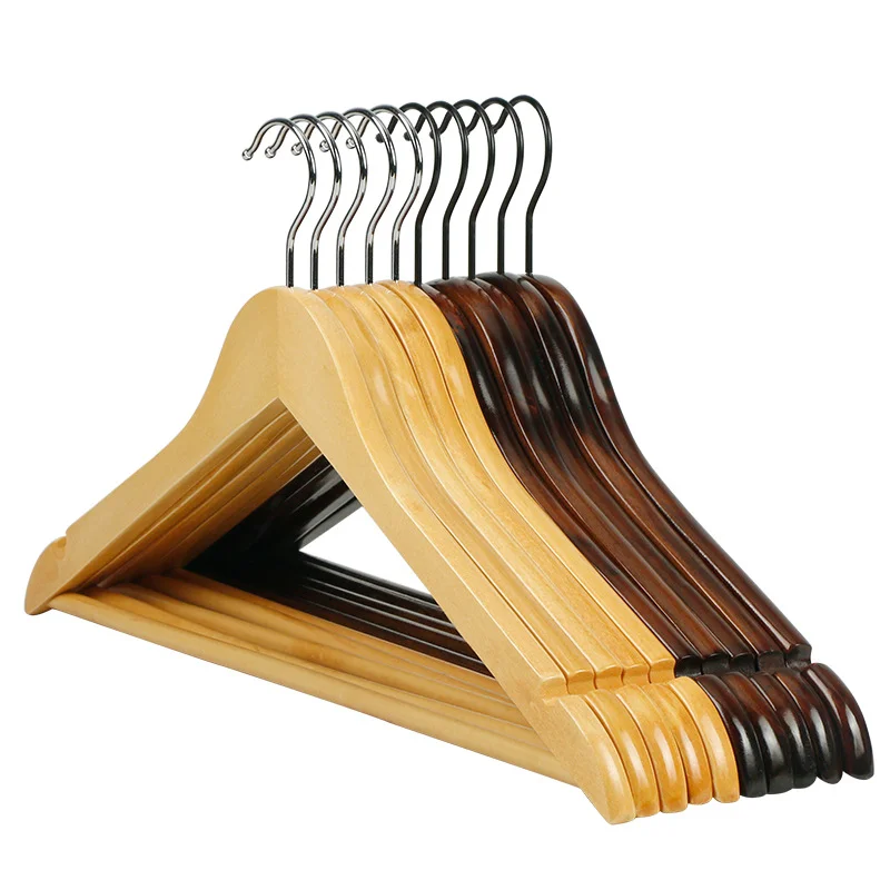 Win Win Free Sample Eco Factory Natural Color Custom Cheap Cloth Wooden Hanger