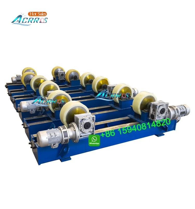 Tank Vessel Tube Welding Rotator 10Tonne Screw adjust center distance welding turning rolls