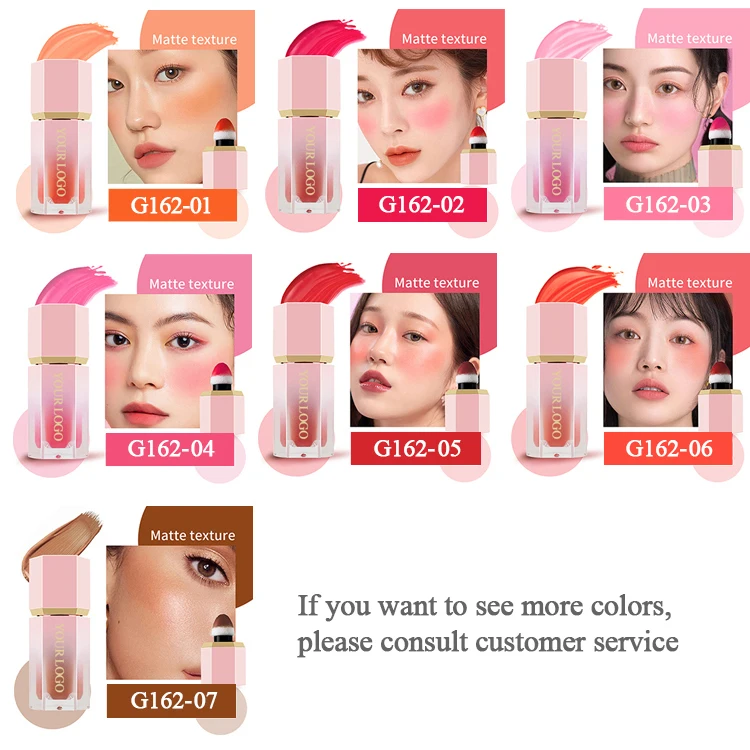 Wholesale Women Cruelty Free Waterproof High Pigment Liquid Blush Vegan Blush