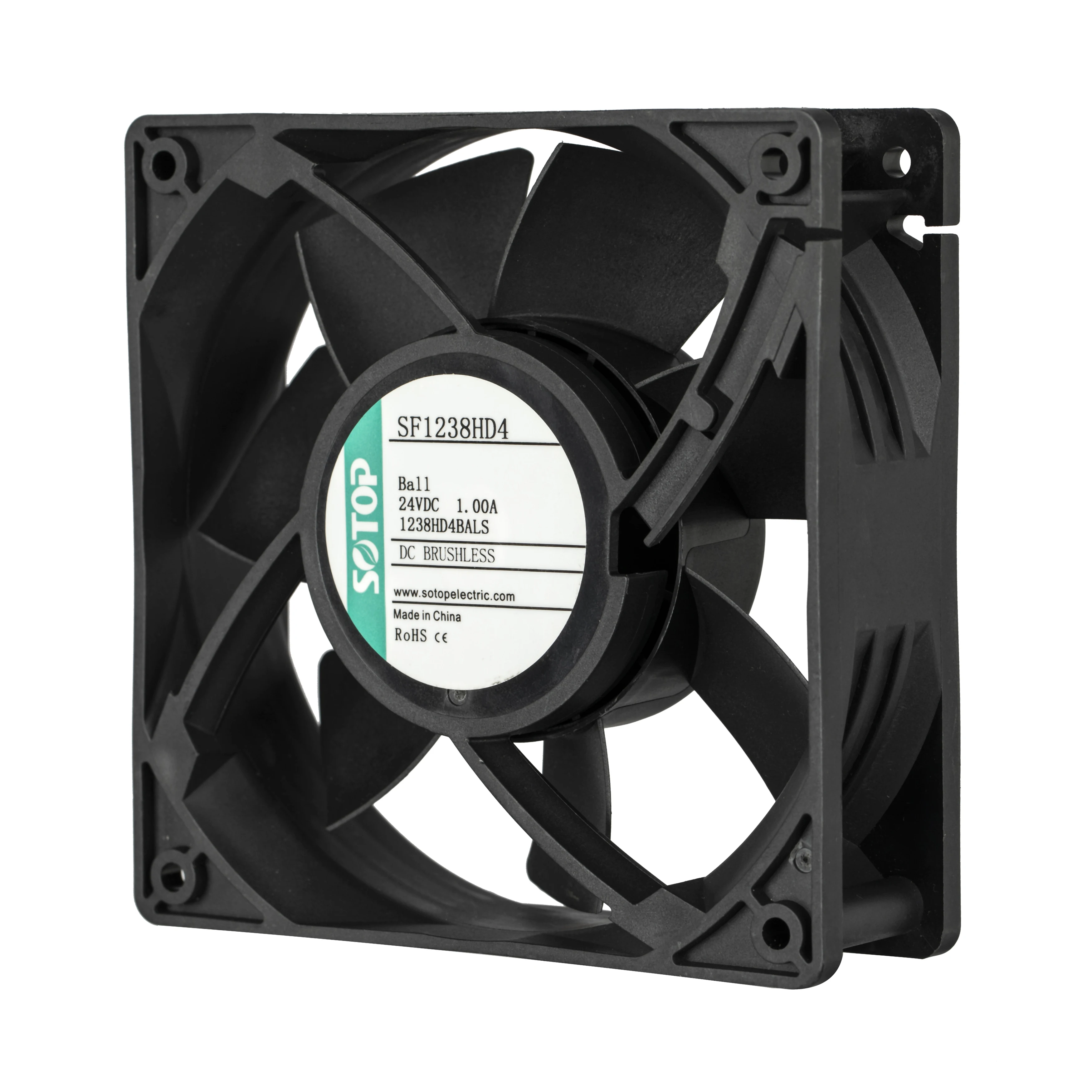 SOTOP 12 volt dc fan 120x120x 38mm 1238 brushless small cooling fan 12038 axial motor factory price
