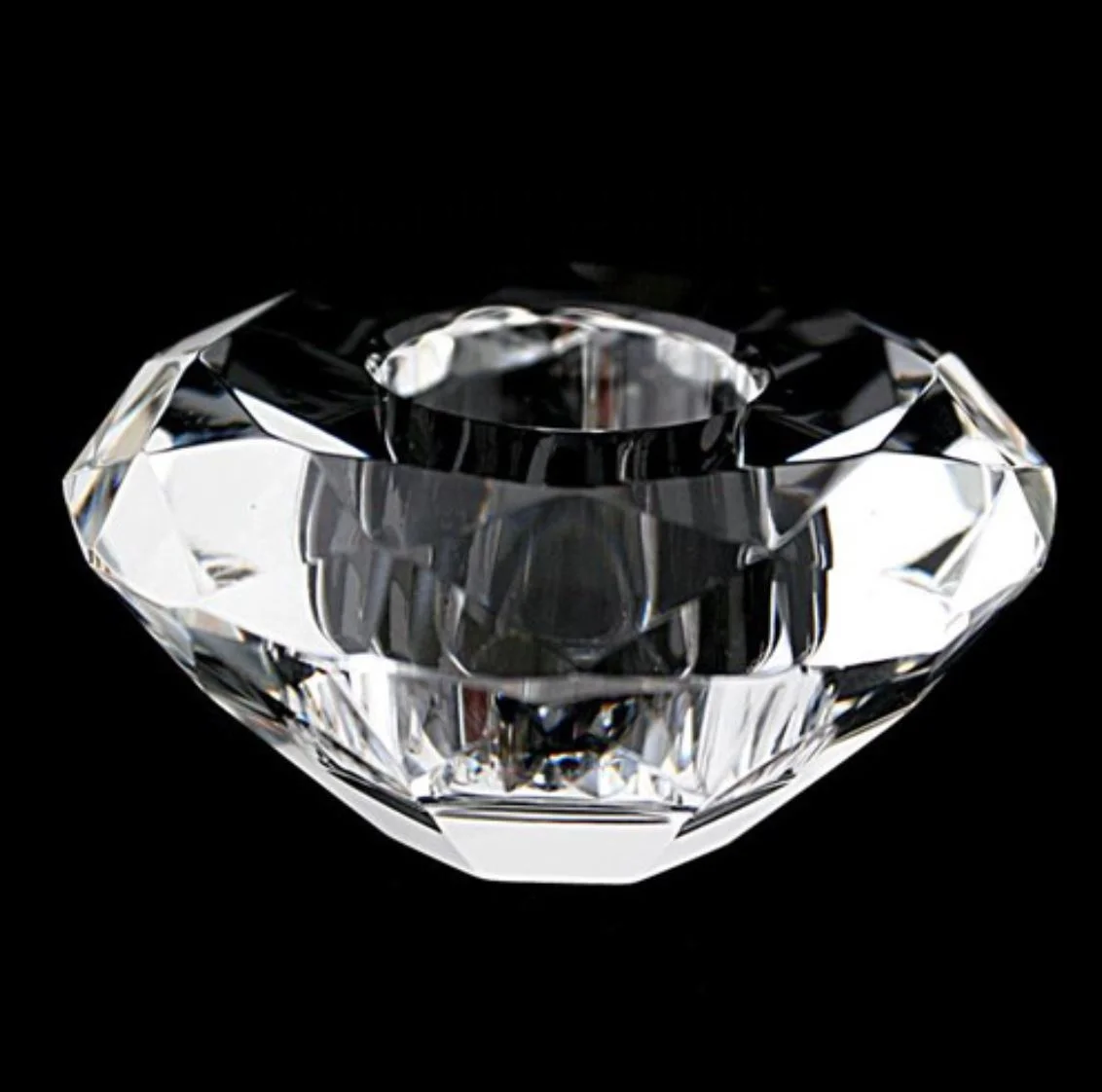 
Crystal Acrylic Diamond Shape Tea Light Candle Holder China Eco-friendly Plastic Clear Original Weddings for Table Decoration 