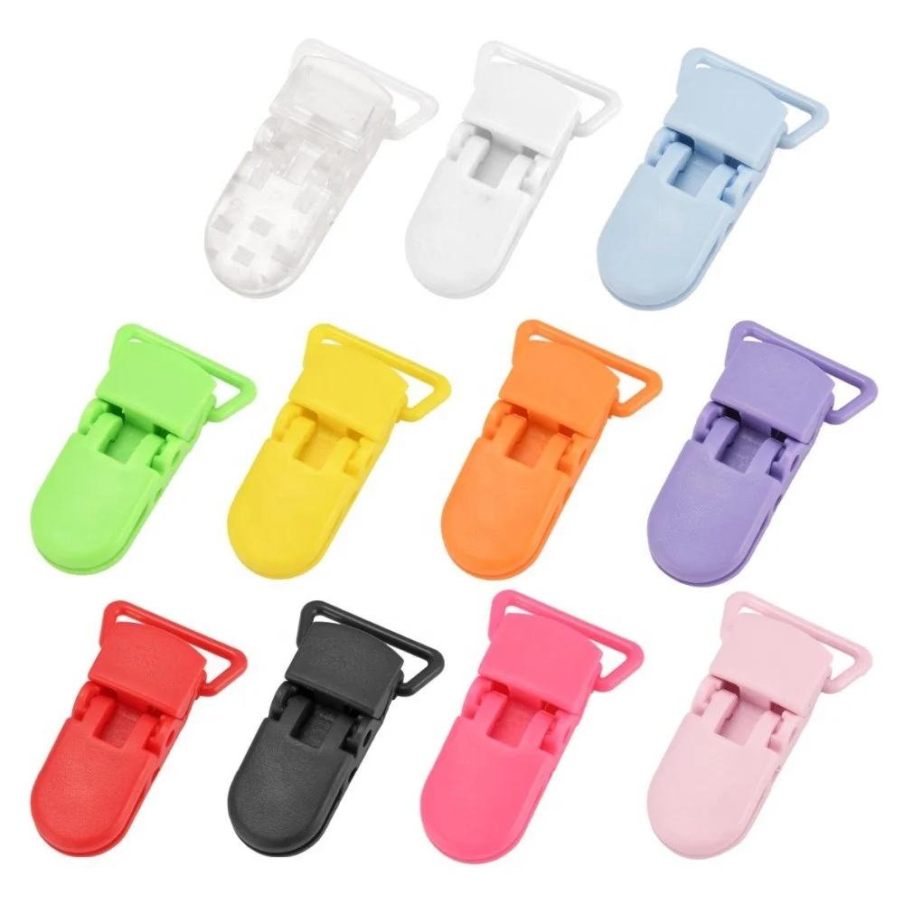 D Shape Plastic Pacifier Clip Dummy Clip Suspender Clip For 20MM Ribbon Toy Holder