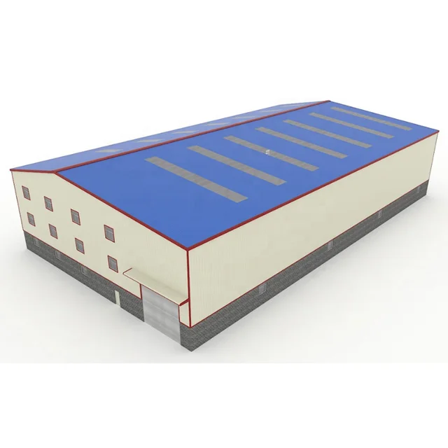Quick build prefab Metal Industrial Building Steel Frame Factory Hangar Workshop Steel Structure