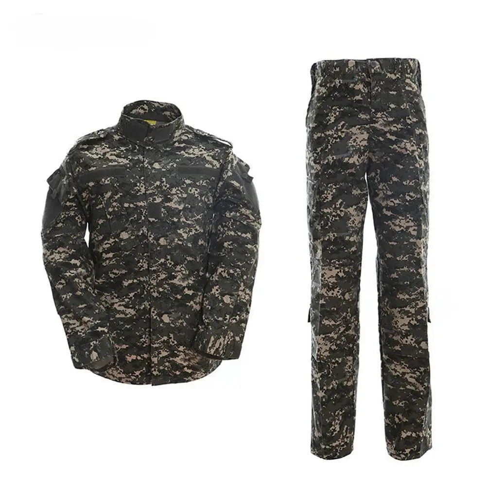Unisex ACU Jacket Camouflage Outdoor Tactical Suit Printed Protective Combat Uniform with Cotton Polyester Printed Technique