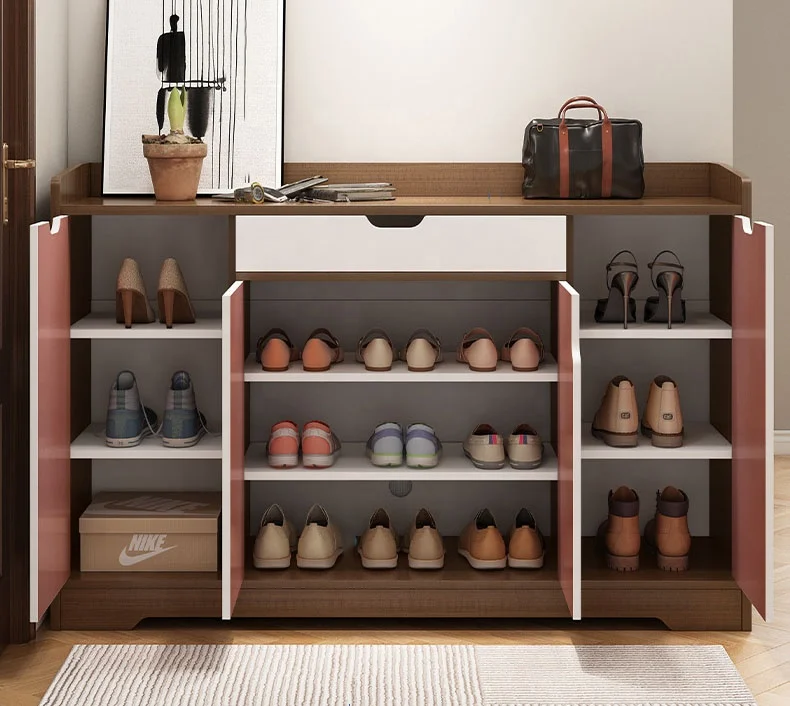 VIC Shoe cabinet household door large capacity simple storage storage European style simple multi-layer door closet shoe rack