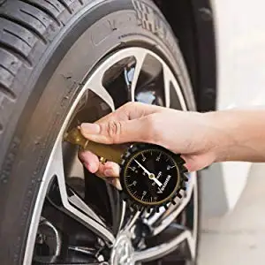 Tire Pressure Gauge - (0-60 PSI) Heavy Duty, Certified ANSI Accurate with Large 2 Inch Easy to Read Glow Diar