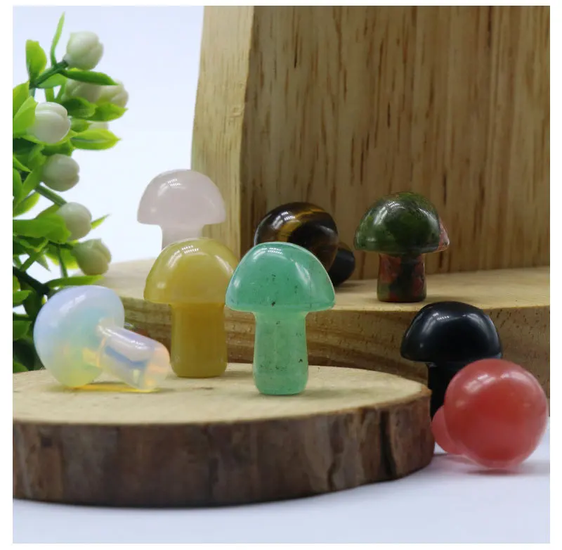 The latest gemstone mushroom crystal for park flowerpot or fish tank decoration
