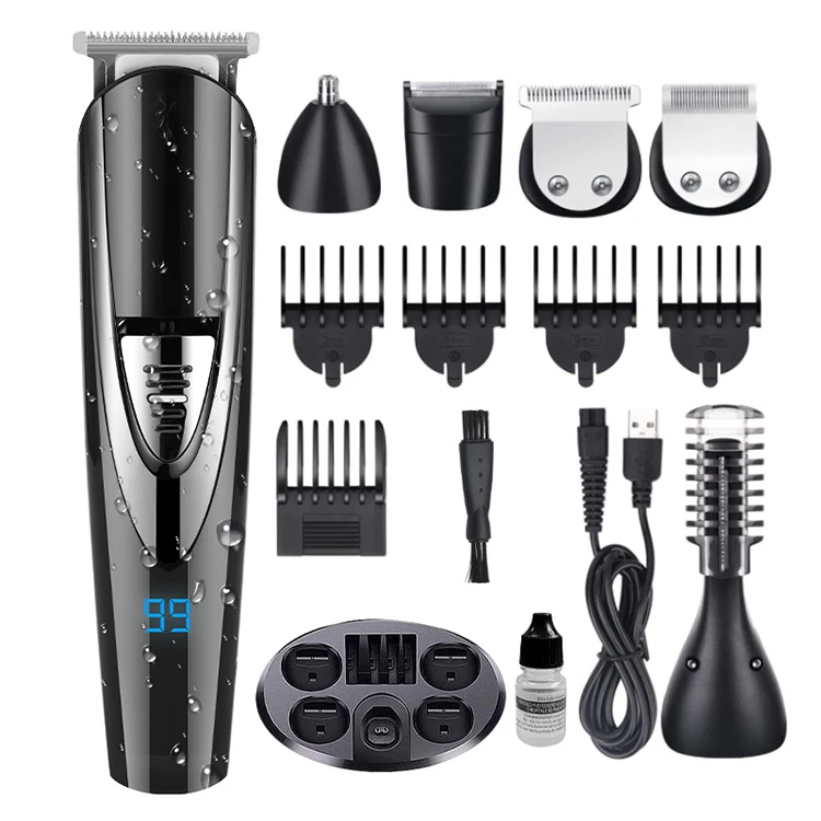 Multi Groomer USB charging 5 in 1 Wireless Hair Trimmer Series Beard Face Body Mens Grooming Kit Hair Clipper