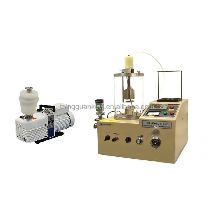 Compact Thermal Evaporating Coater with Precision Temperature Control for optical films deposition- GSL-1700X-SPC-2