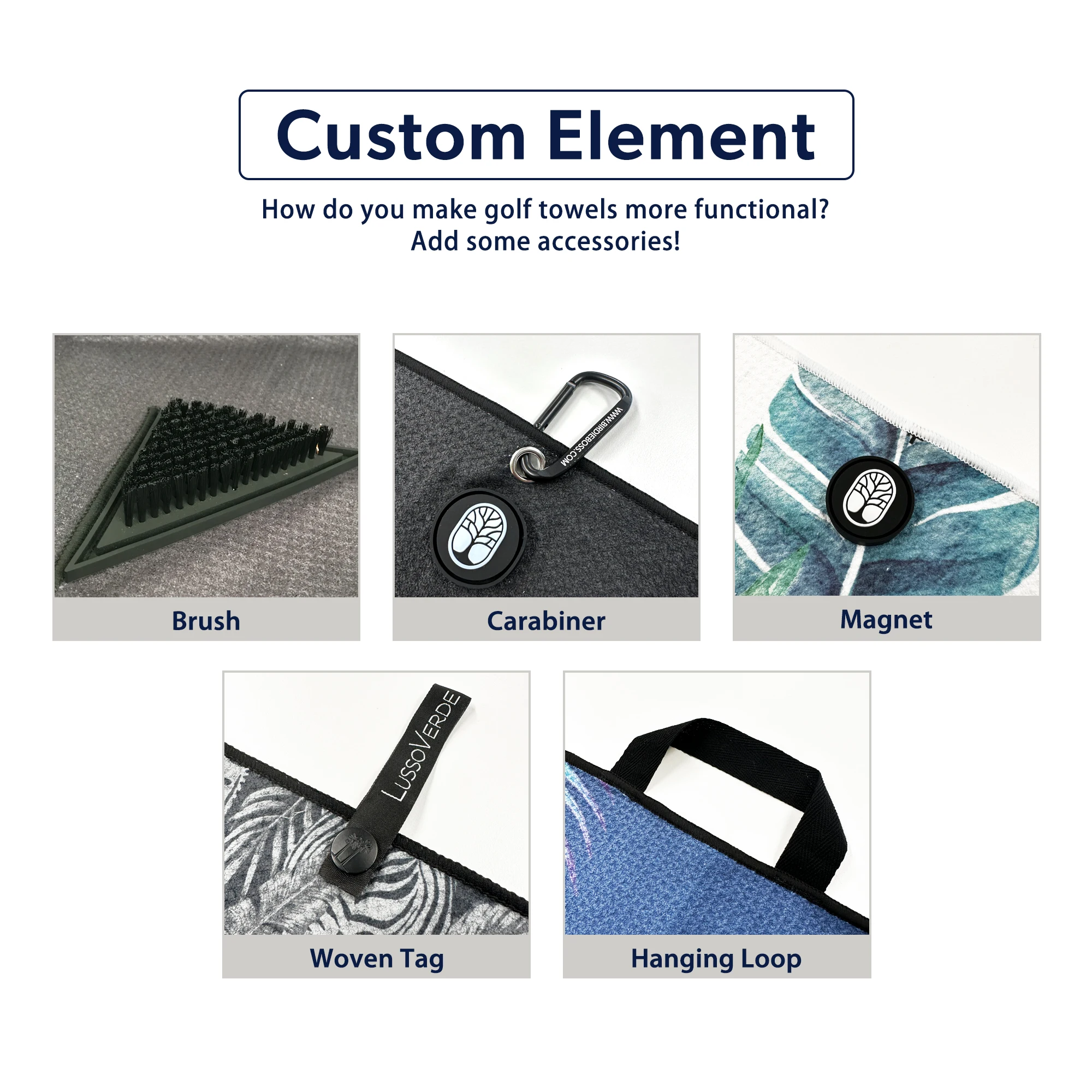 Wuxi Ivy Textile Custom Highest Strength Magnet Microfiber Golf Towels with Magnetic Clip for Golf Bags for Men Women