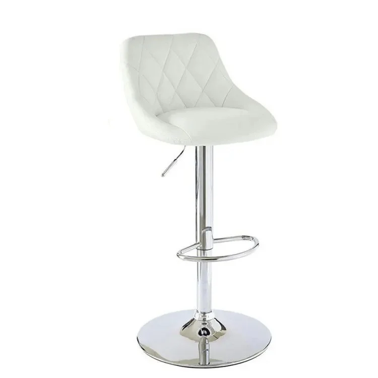 Modern Elegant Lifestyle Red Adjustable Swivel Chair Bar Stool with ABS Plastic Seat