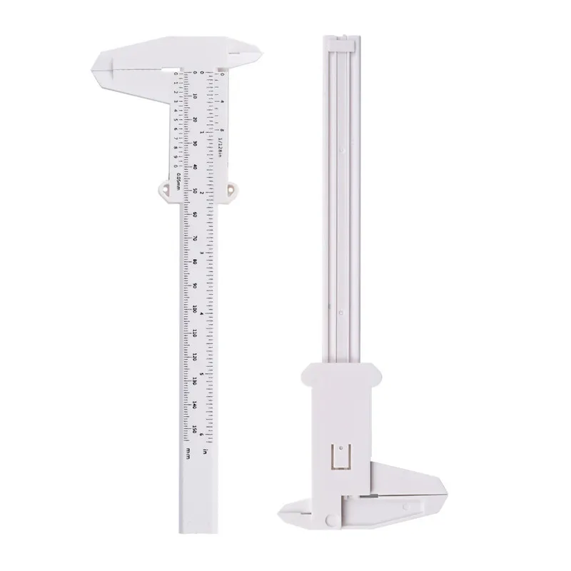 150mm Plastic White Vernier Calipers for Body Art-Microblading Accessories Microblading Ruler Making Tool