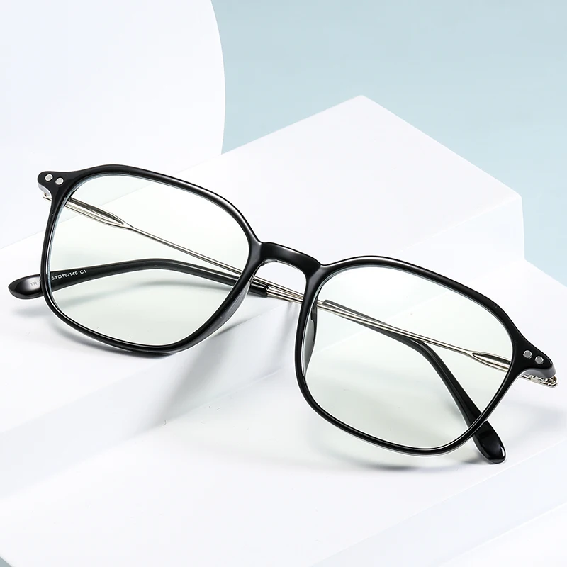 Оптовая продажа модных мужских оптических очков CR39 для чтения с защитой от синего