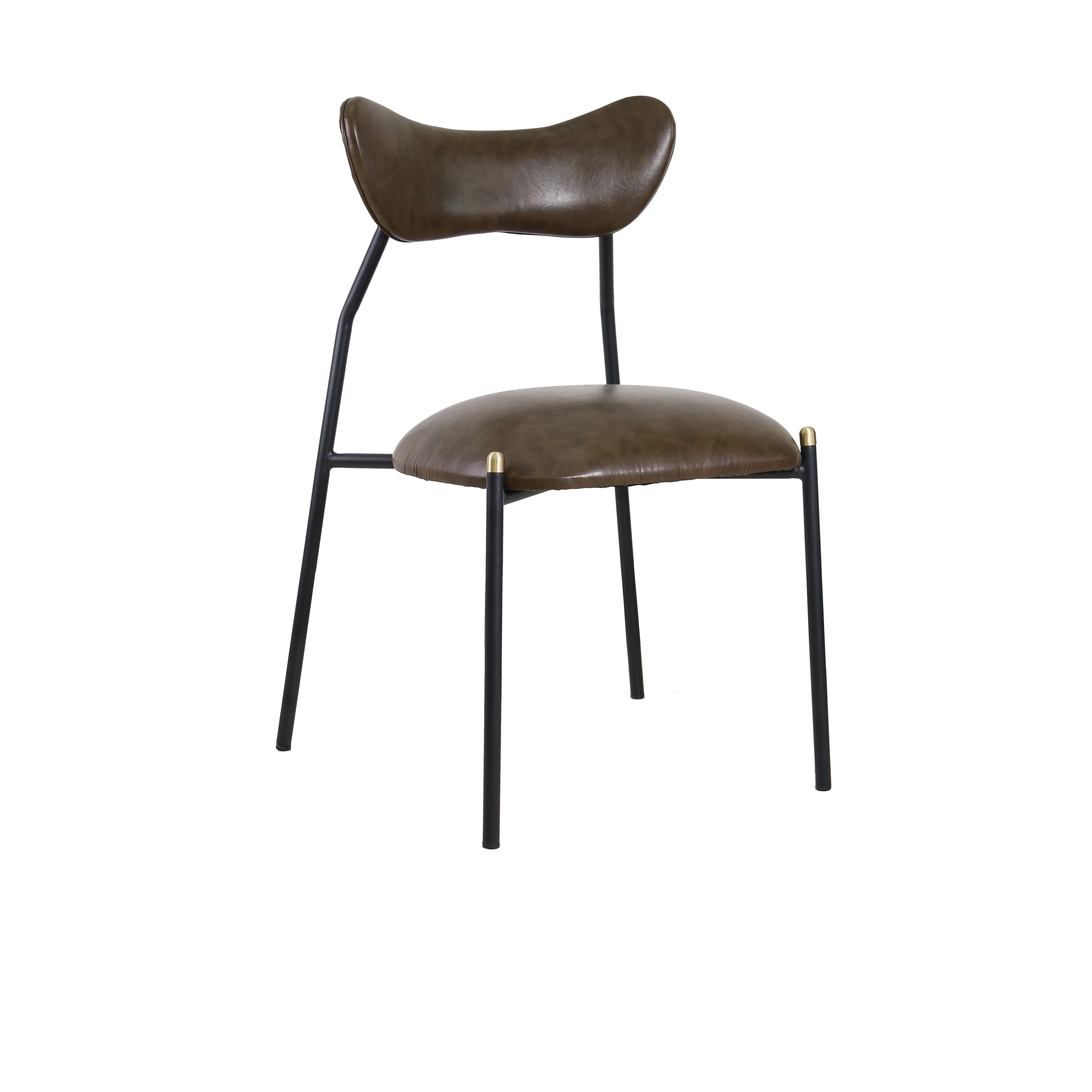 Industrial Vintage PU Metal Dining Upholstery Chairs for dining room