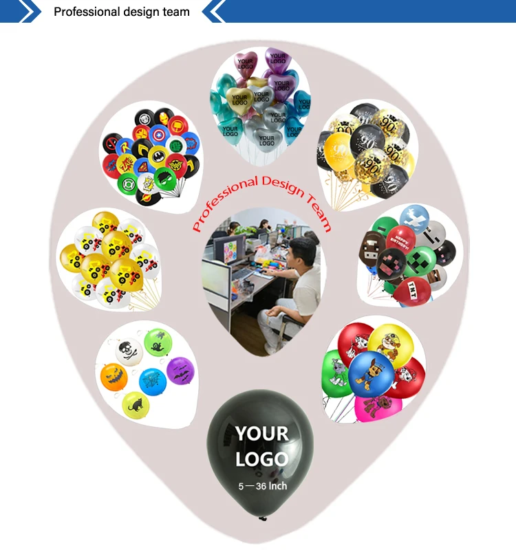 balloon printing  personalized custom printed LOGO decorative advertising balloons