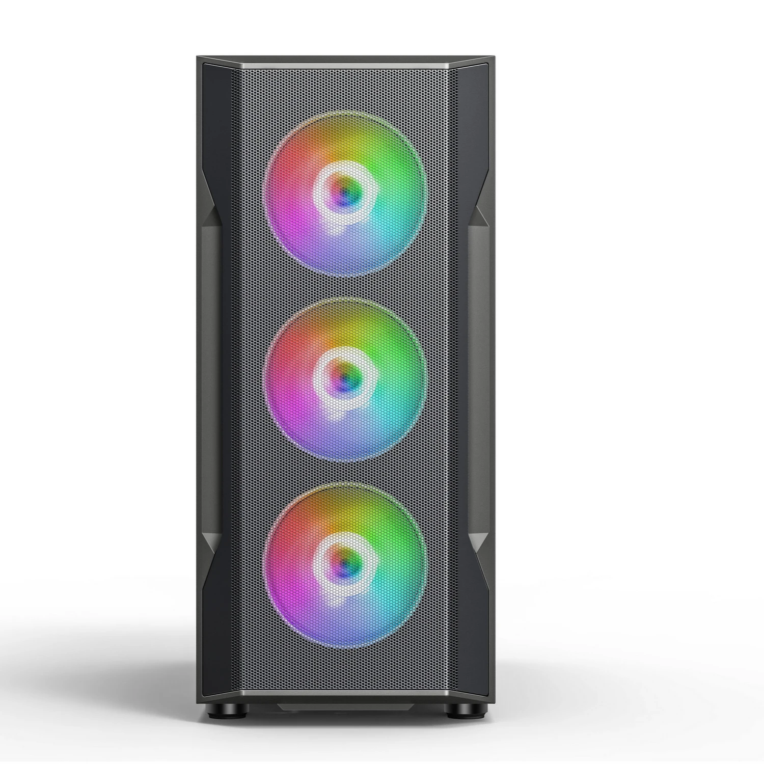 SAMA высокопроизводительный корпус atx сетчатая Передняя панель полностью башни компьютера из закаленного стекла