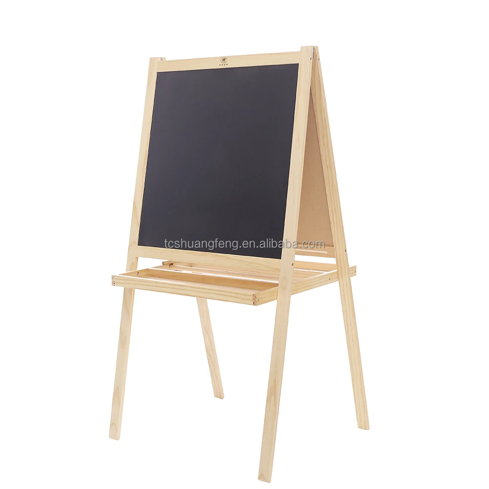 Easel for Kids Stand Pine Wooden Standing Easel Drawing Board Educational Learning Kids Toys For Girls &  Boys