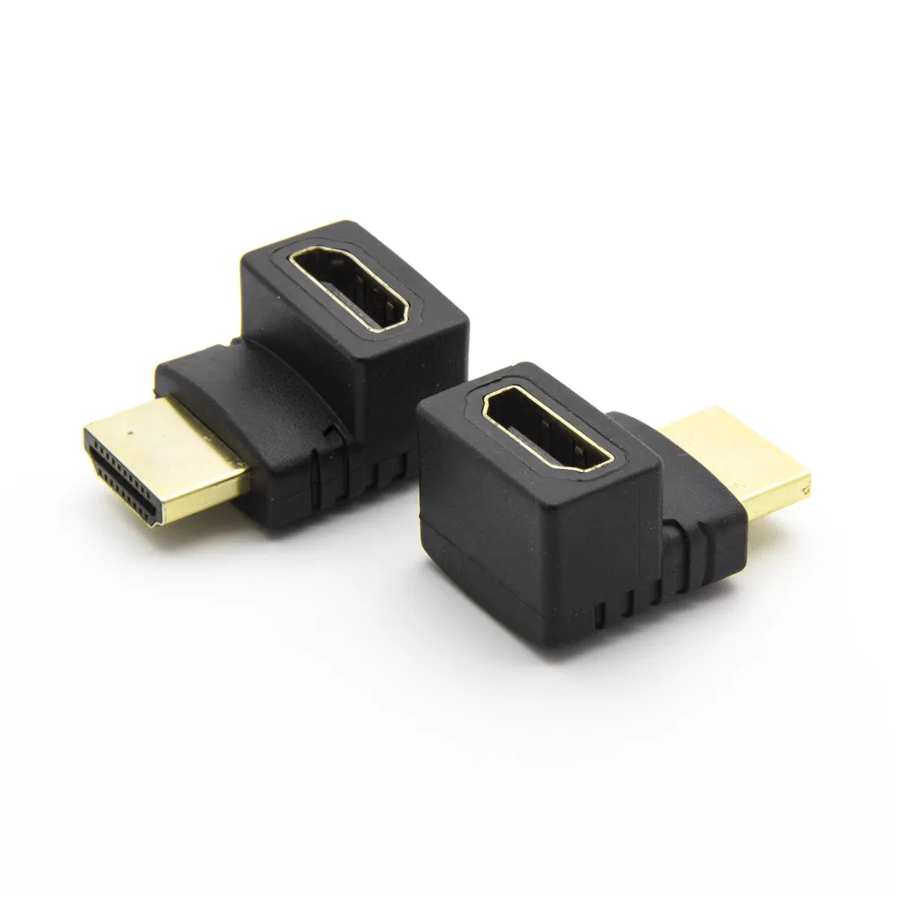 High quality 90 270 Degree Right Male To Female Converter Extender HDMI compatible Adapter For PS4 HDTV Projetor Laptop