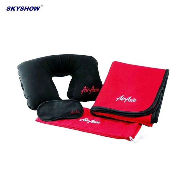 Подгонянный OEM рекламная soft touch 3 в 1 авиакомпании дорожный набор