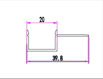 led light strip ceiling diffuser channel extruded aluminum  channel profile