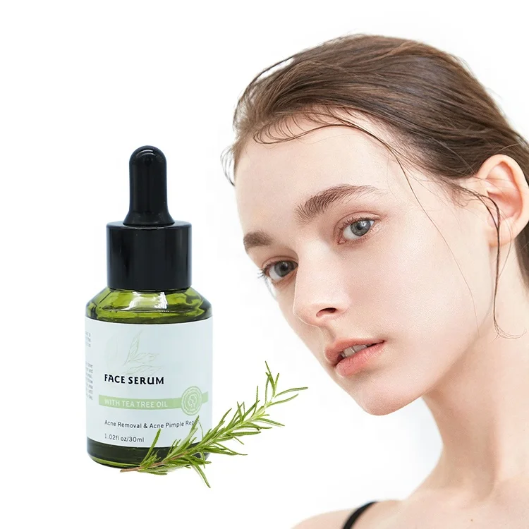 Factory In Stock Acne Treatment Facial Serum Skin Care Set Private Label Organic Vegan Tea Tree Face Serum